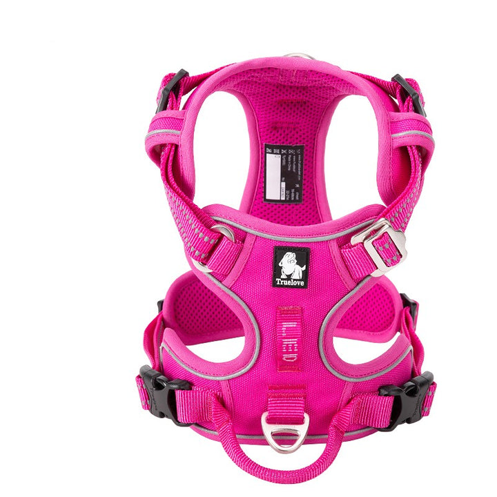 Premium Pink Adventurer 3M Reflective No Pull Dog Harness Size L