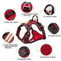 Premium Red Adventurer 3M Reflective No Pull Dog Harness Size M