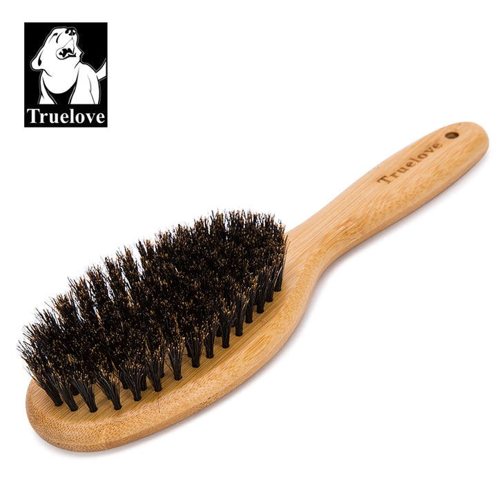 True Love Bamboo Grooming Brush - Heat Resistant Bristles, Soft & Shiny Coat