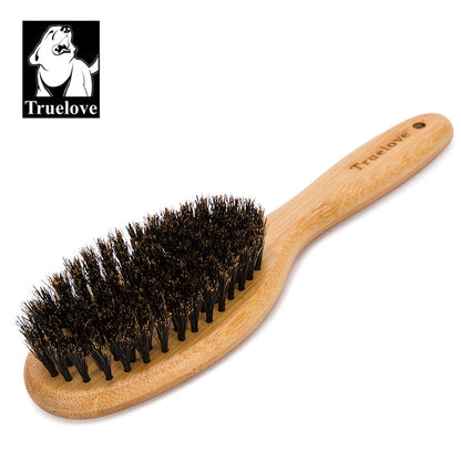 True Love Bamboo Grooming Brush - Heat Resistant Bristles, Soft & Shiny Coat