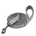 Nylon Reflective Dog Lead 2m Grey S - Durable, Ergonomic, 3M Reflectors - SuperSaverAU - view 1
