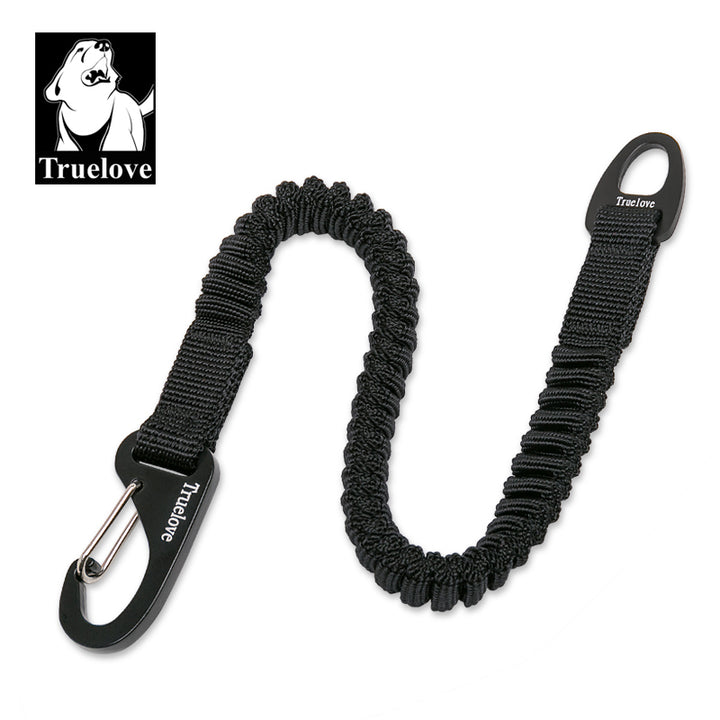 True Love Bungee Extension Leash Black M - Minimizes Jerks, 5 Colors Available