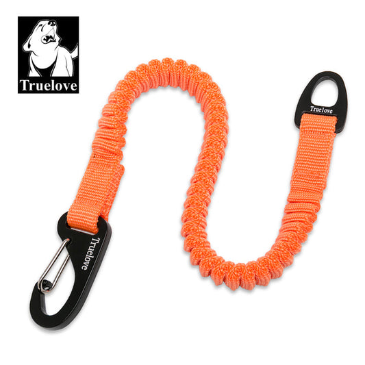 True Love Bungee Leash Extension, Orange L - Minimizes Jerks, 5 Colors