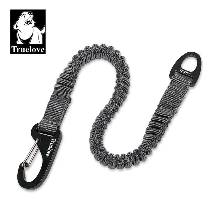 True Love Bungee Leash Extension Grey L - Minimizes Jerks, 5 Colors Available