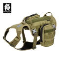 Whinhyepet Military Dog Harness Backpack - Army Green M