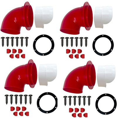 Cheeky Chooka DIY Poultry Feeder Port 4pk - Rain Proof, No-Waste, Blue