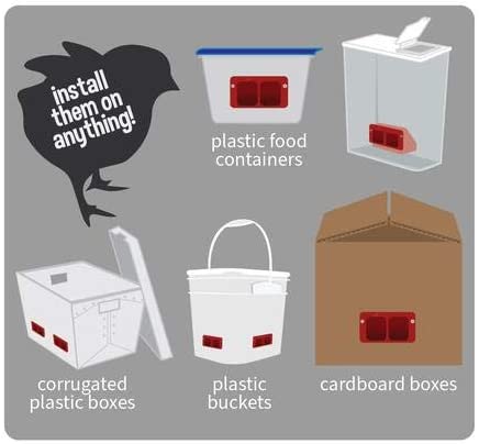 Cheeky Chooka Dual Chick Feeder Port Kit - Large & Small Ports, No-Mess Design