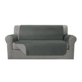 Grey Reversible 3 Seater Sofa Cover Quilted Couch Protector Machine Washable