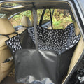 Premium Black Waterproof Pet Car Seat Cover Hammock with Mesh Window