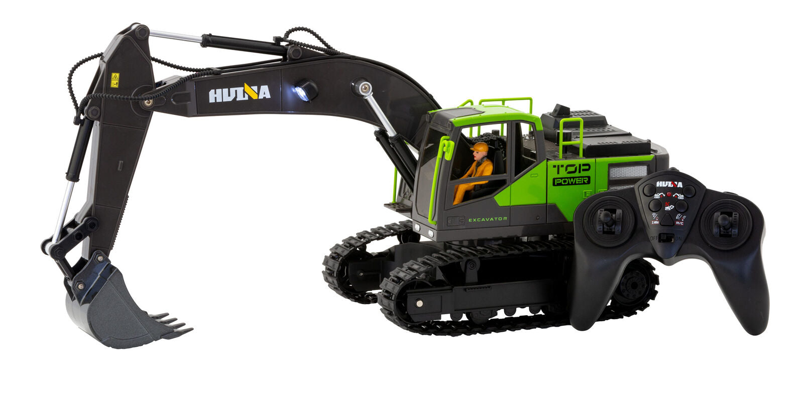1:18 Scale 13-Channel Alloy Remote Control Excavator Construction Vehicle with Lights, Sound and Steam - SuperSaverAU - view 1