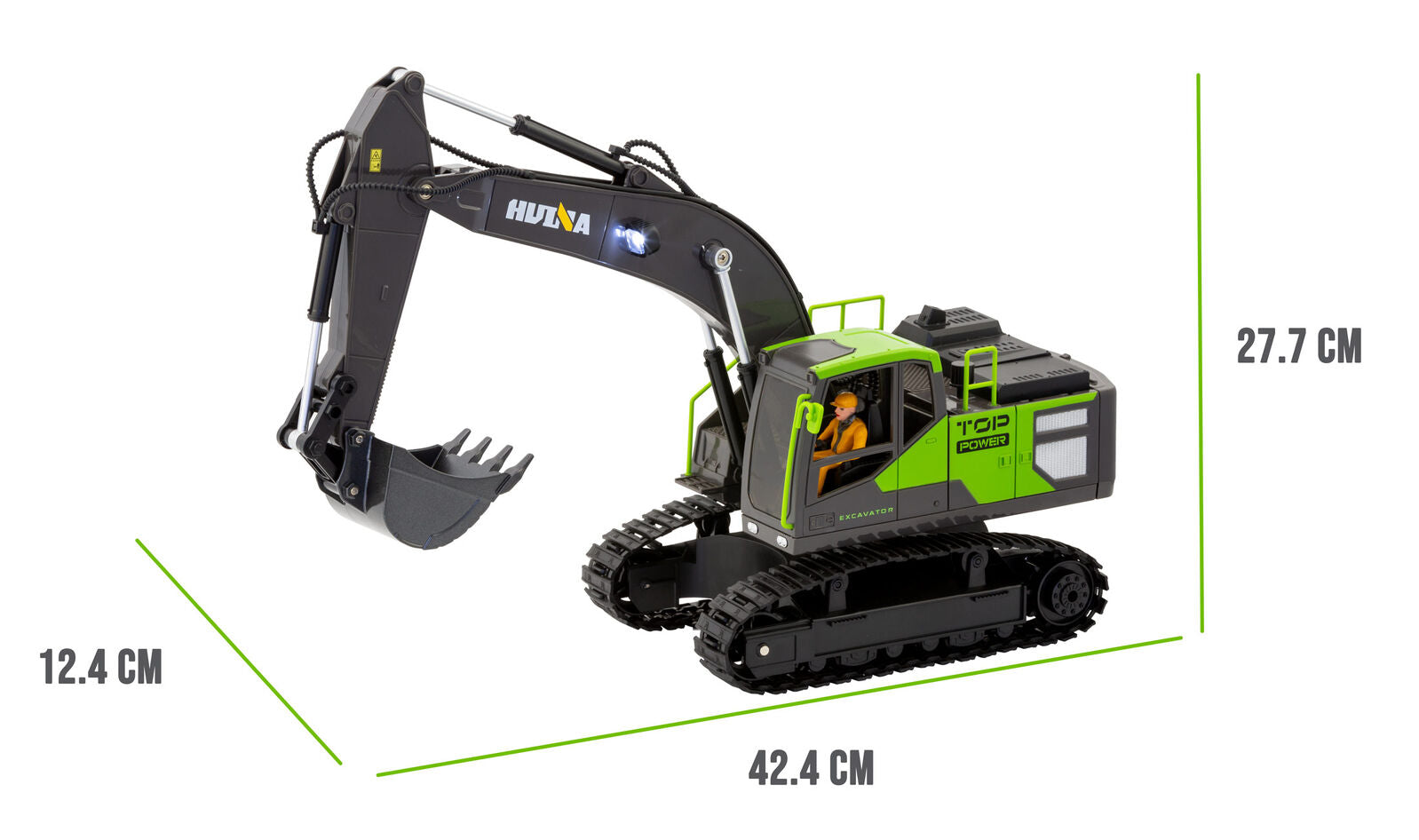 1:18 Scale 13-Channel Alloy Remote Control Excavator Construction Vehicle with Lights, Sound and Steam - SuperSaverAU - view 8