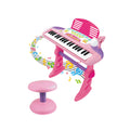 Children's Pink Electronic Keyboard with Stand, Microphone, and Stool 31-Keys - SuperSaverAU - view 2