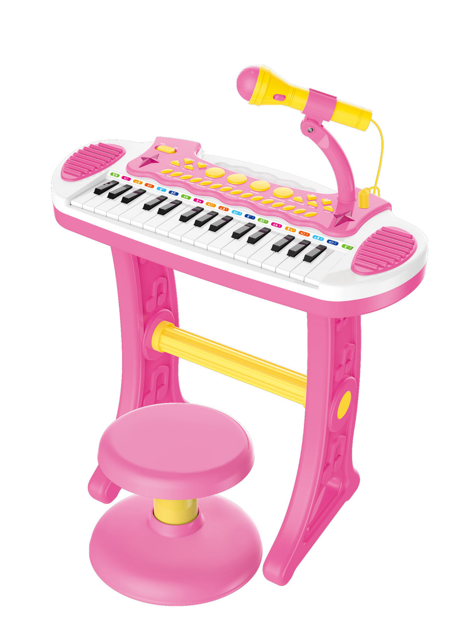Children's Electronic Keyboard with Stand (Pink) Musical Instrument Toy - SuperSaverAU - view 1