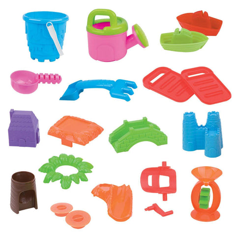 Children's 2-in-1 Sand & Water Table 61cm x 42cm x 40.5cm with 18 Accessories - SuperSaverAU - view 2