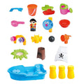 Children's Pirate Theme Ship Sand & Water Table 60cm x 28cm x 39cm with 20 Play Pieces - SuperSaverAU - view 2