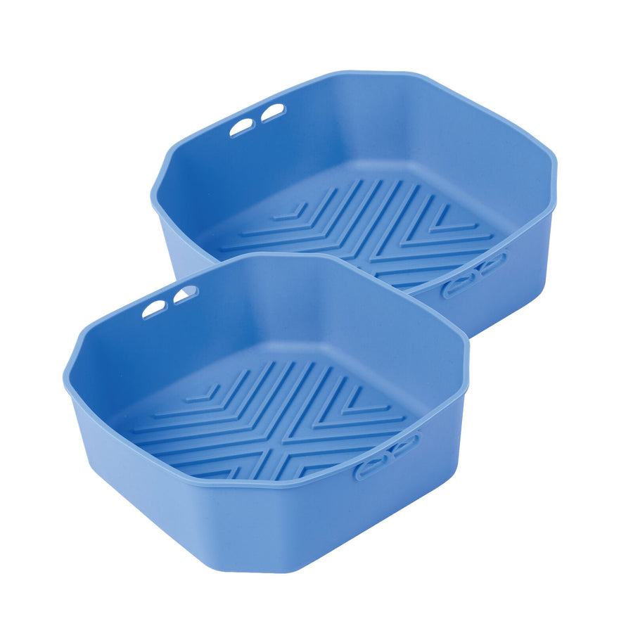 Premium 2 Pack BPA Free Square Air Fryer Silicone Liners 21cm