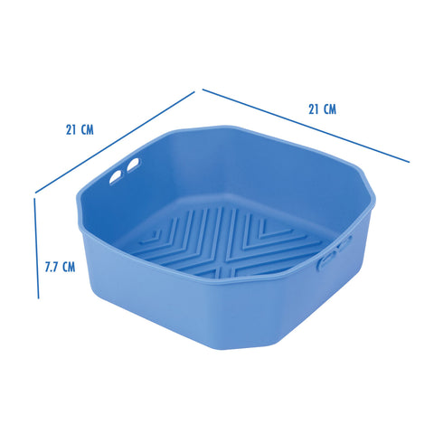 Premium 2 Pack BPA Free Square Air Fryer Silicone Liners 21cm