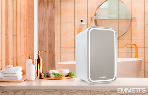 Lenoxx 6L Touch Operated Skincare Fridge with Mirror Door & Light - SuperSaverAU - view 2