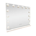 Lenoxx White Hollywood LED Beauty Mirror 14 Bulbs 50x42cm USB-A USB-C