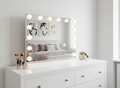 Lenoxx White Hollywood LED Beauty Mirror 14 Bulbs 50x42cm USB-A USB-C