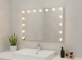 Lenoxx White Hollywood LED Beauty Mirror 15 Bulbs 58x48cm USB-A USB-C