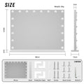 Beauty Mirror with 18 LED Bulbs - USB Ports & Colour Settings - SuperSaverAU - view 3