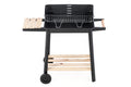 Charcoal Grill BBQ with Manual Rotisserie Stick on Trolley Stand - SuperSaverAU - view 2