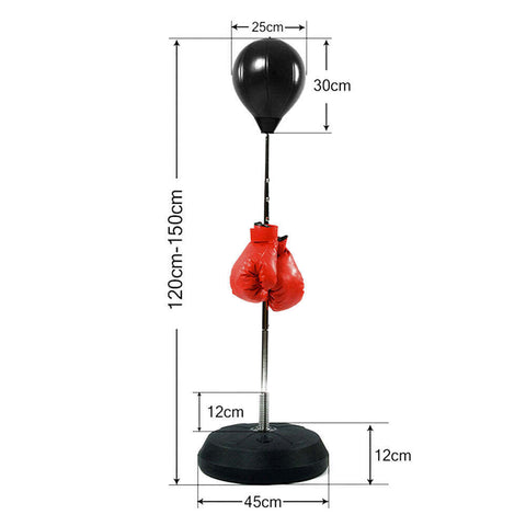 Free-Standing Boxing Set: PU Punching Ball & Boxing Gloves - SuperSaverAU - view 2