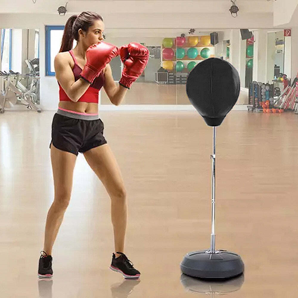 Free-Standing Boxing Set: PU Punching Ball & Boxing Gloves - SuperSaverAU - view 4