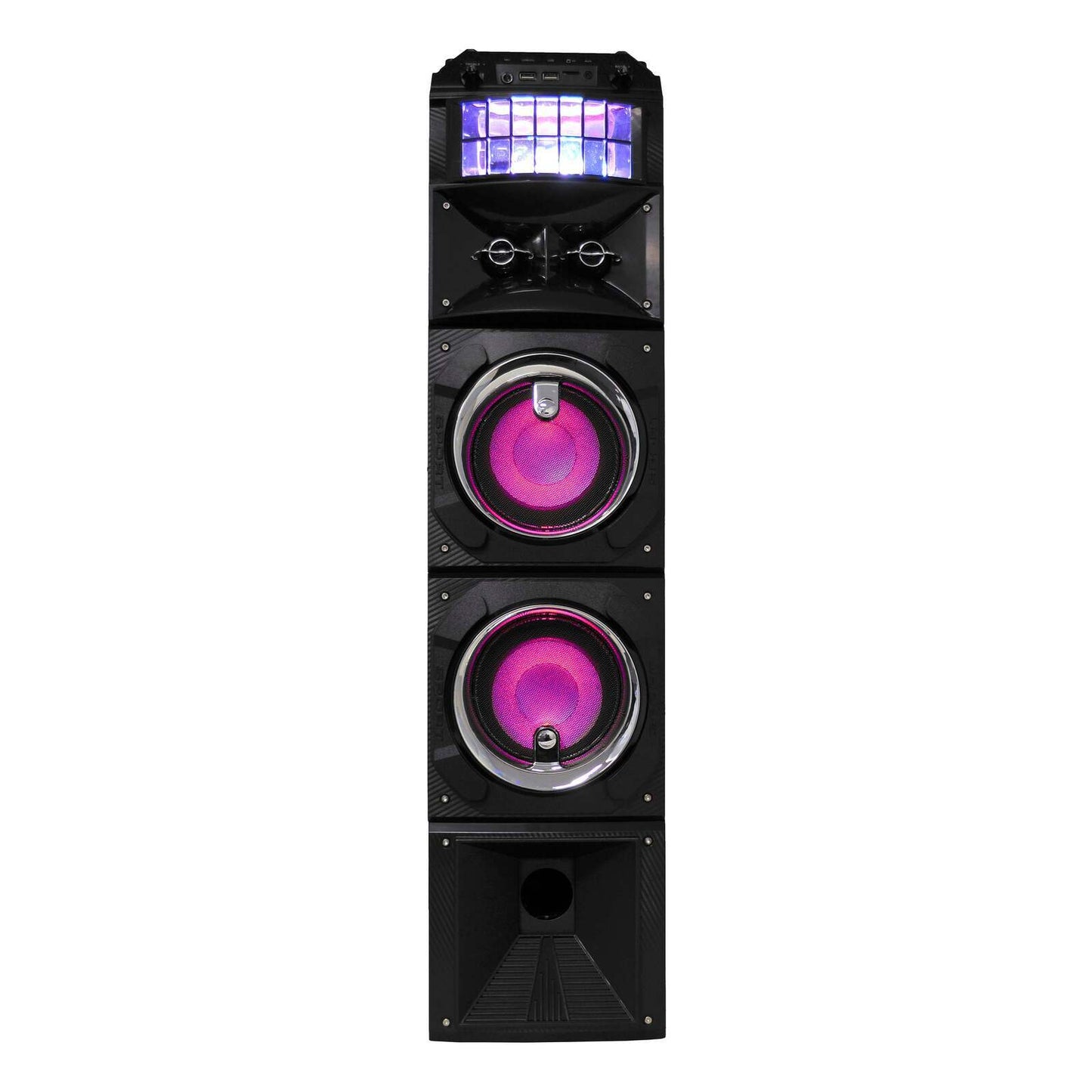 LED Stage Lights Wireless Streaming Speaker 80W RMS with Rotational Disco Lighting