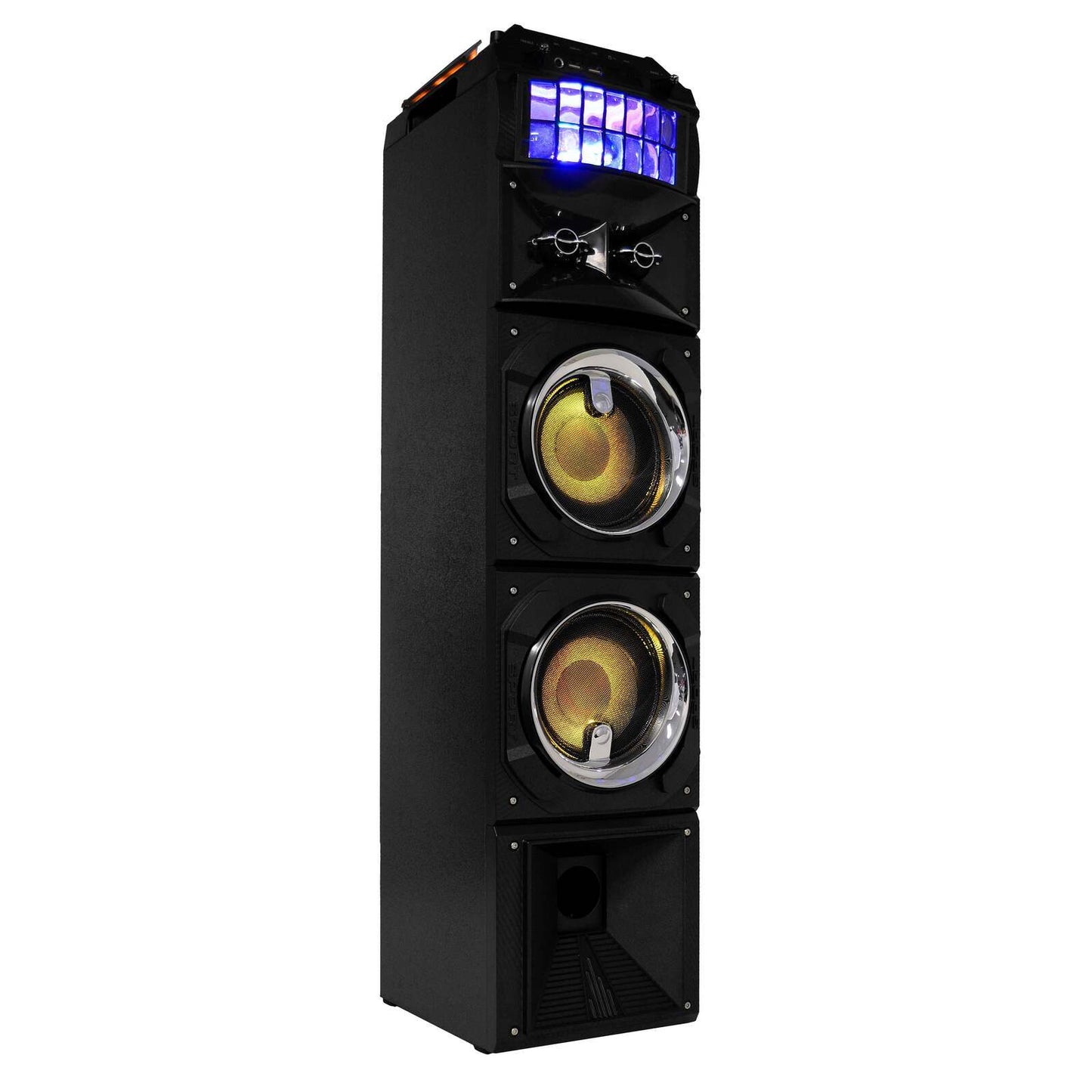LED Stage Lights Wireless Streaming Speaker 80W RMS with Rotational Disco Lighting