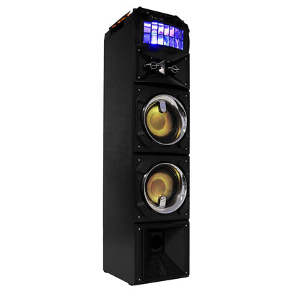 LED Stage Lights Wireless Streaming Speaker 80W RMS with Rotational Disco Lighting