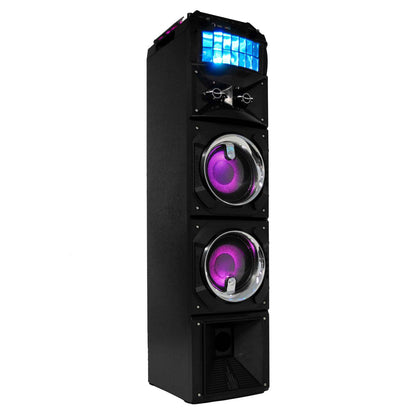 LED Stage Lights Wireless Streaming Speaker 80W RMS with Rotational Disco Lighting
