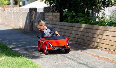 Ferrari Inspired 12V Ride-on Electric Car with Remote Control - Red - SuperSaverAU - view 2