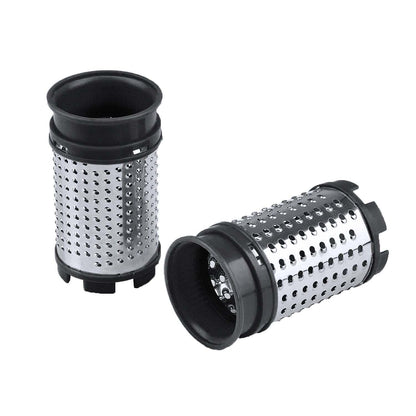 Cordless Rechargeable Electric Grater Black Fine & Coarse Stainless Steel Cylinders