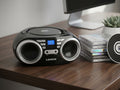 Premium Black Portable CD Player with FM Radio and AUX In
