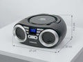 Premium Black Portable CD Player with FM Radio and AUX In