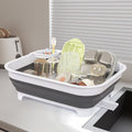 Collapsible Dish Rack 48x40x15.5cm with Utensil Section for Compact Kitchens & Camping - SuperSaverAU - view 2