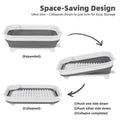 Collapsible Dish Rack 48x40x15.5cm with Utensil Section for Compact Kitchens & Camping - SuperSaverAU - view 5