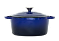 26cm Enamelled Cast Iron French Oven Casserole (4.7L) - Blue - SuperSaverAU - view 1