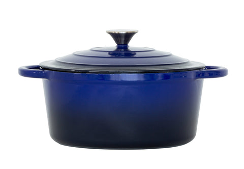 26cm Enamelled Cast Iron French Oven Casserole (4.7L) - Blue - SuperSaverAU - view 1