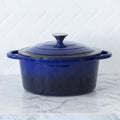 26cm Enamelled Cast Iron French Oven Casserole (4.7L) - Blue - SuperSaverAU - view 2