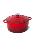 26cm Enamelled Cast Iron French Oven Casserole (4.7L) - Red - SuperSaverAU - view 1