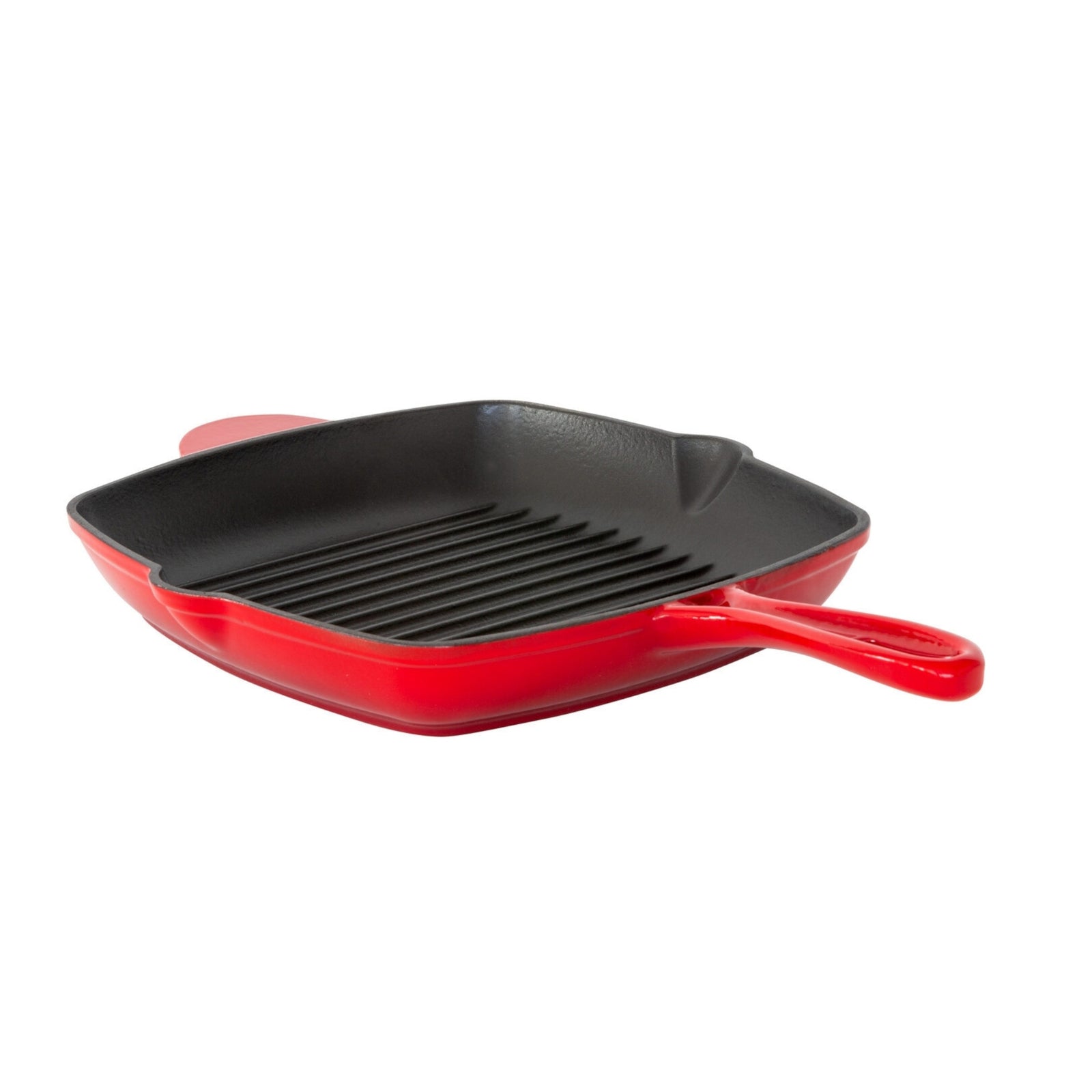 Enamelled Cast Iron Square Grill Pan (44 x 30 x 4.7 cm) - Red - SuperSaverAU - view 1