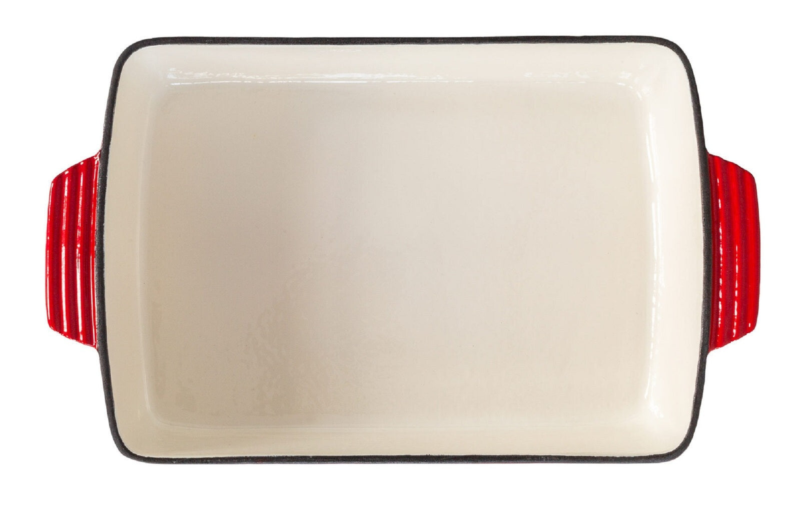 Enamelled Cast Iron 38.5x23cm Rectangular Roaster (3.4L) - Red - SuperSaverAU - view 3