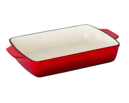 Enamelled Cast Iron 38.5x23cm Rectangular Roaster (3.4L) - Red