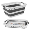 Collapsible Laundry Basket 45L - Space-Saving Hamper with Built-in Handles - SuperSaverAU - view 1