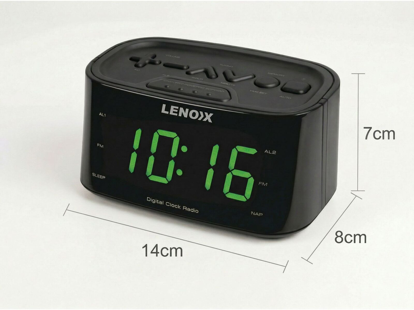 Smartphone-Charging USB Alarm Clock with FM Radio, Dual Alarm & Large 1.2" LED Display - SuperSaverAU - view 3