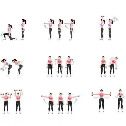 Hacienda 7-Piece 20kg Weighted Dumbbell Set with Rack - 2/3/5kg Dumbbells