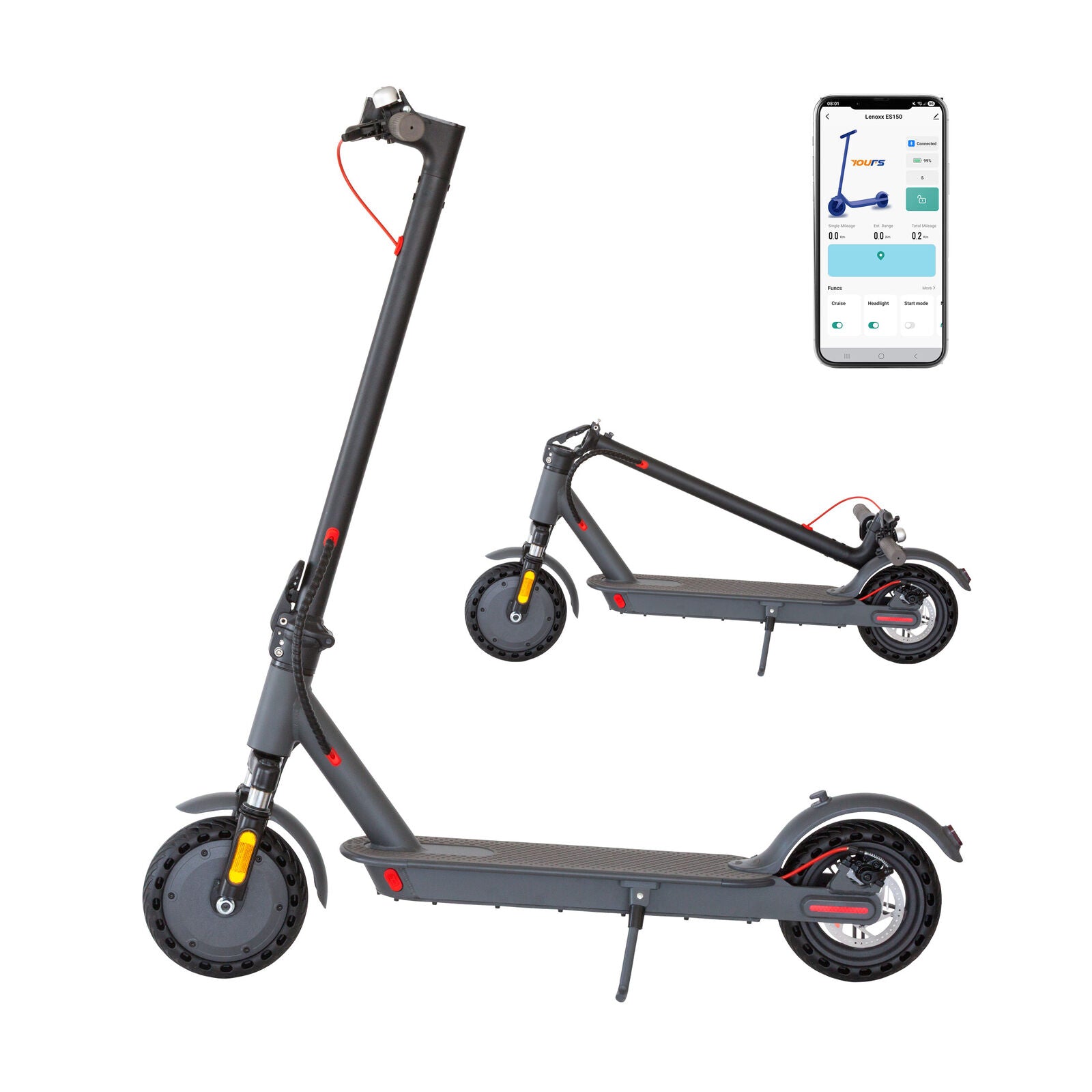 Lenoxx ES150 Electric Scooter with 350W Motor & 25kph Speed